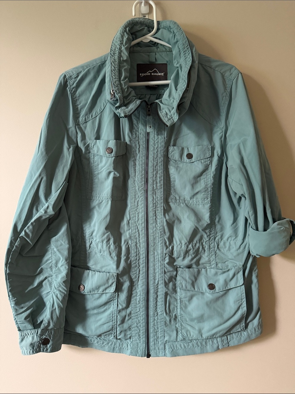 Eddie Bauer Robin Egg Blue Green Utility Jacket